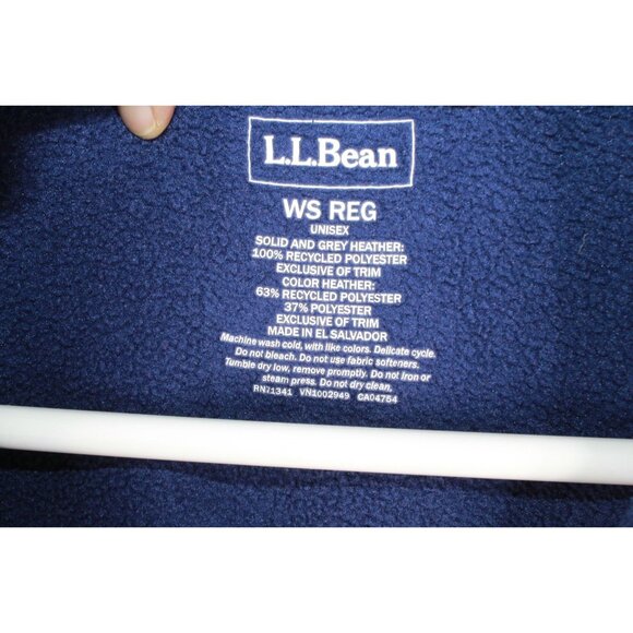 LL Bean Classic Fleece Lightweight Pullover Sweater Polyester Blue Size Small - Picture 5 of 10